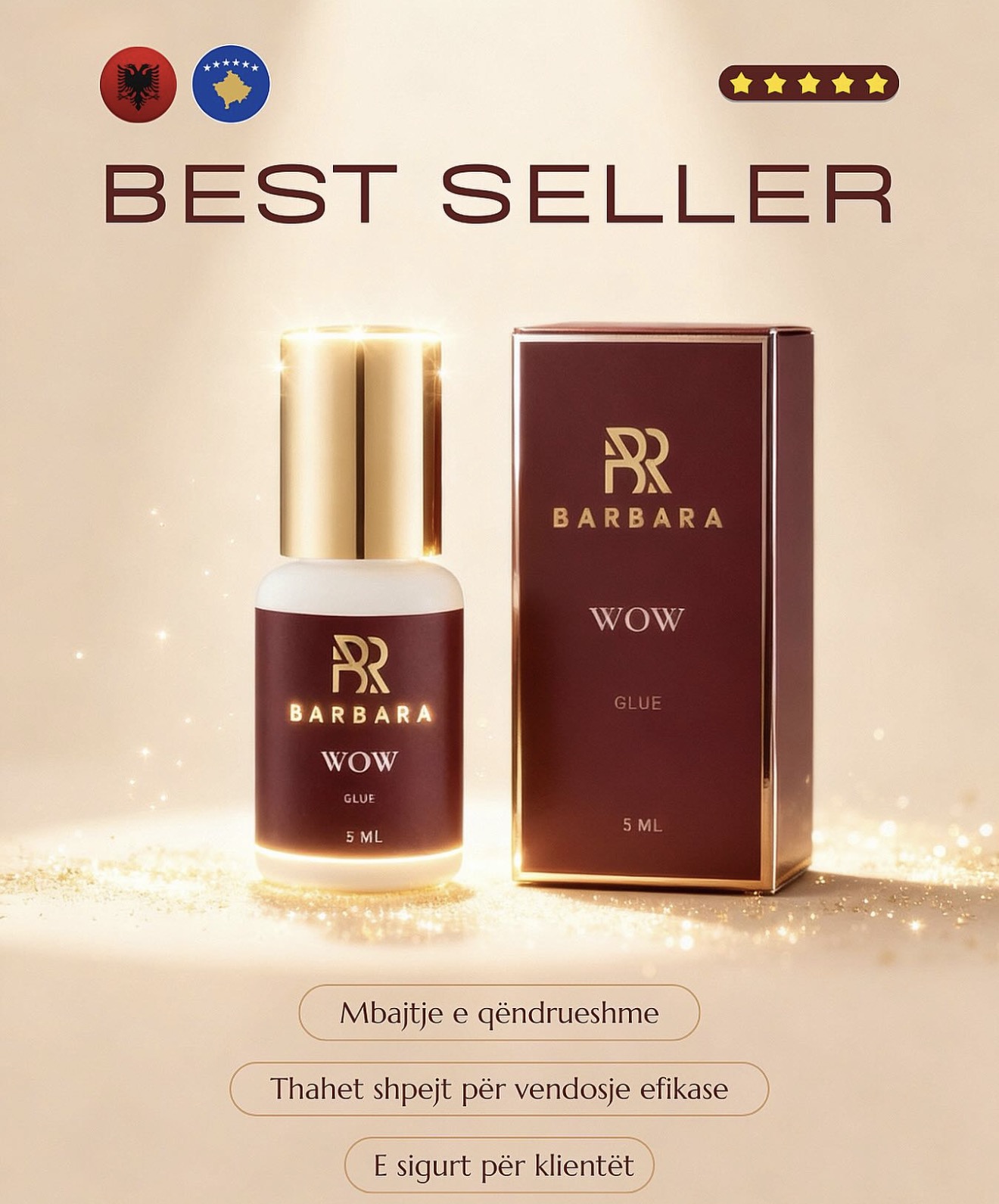 BARBARA WOW Glue — ngjitës qerpikësh më i shitur